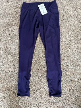 Women's Purple Active Leggings with Side Pockets